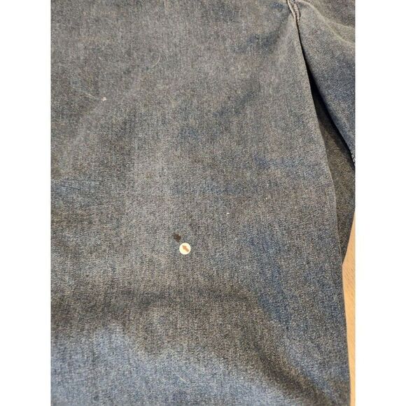 Vintage 80s Roebucks Mens Long Blue Demin Overalls 54 Farmer Ranch Country - Picture 4 of 9